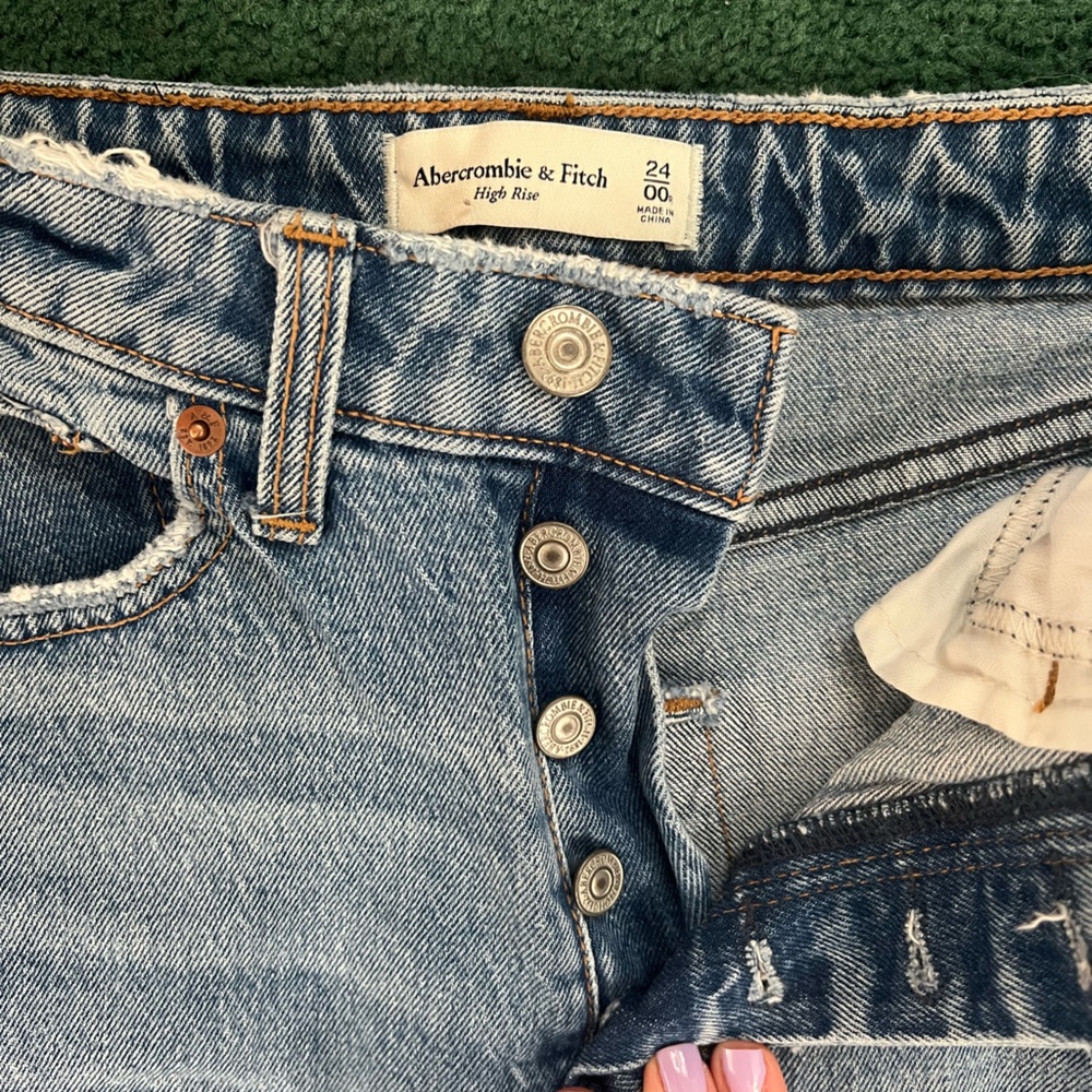 Abercrombie high rise straight leg jeans - Picture 3 of 6